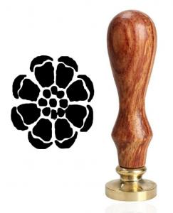 Flower Seal stamp wooden handle