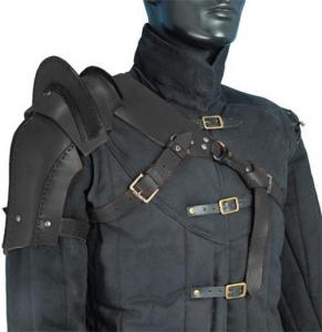 Shoulder Armour Rogue black leather, LaRPS