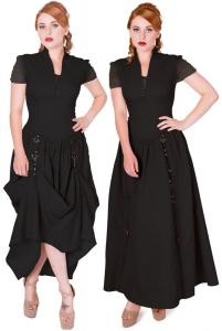 Banned Rise Of Dawn elegant black dress, adjustable length