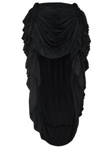 Elegant black skirt, gothic burlesque steampunk, adjustable front