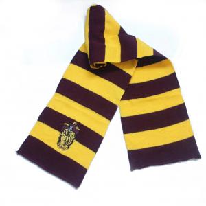 Scarf yellow and striped red, wizard Gryffindor with coat of arms