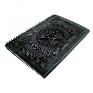 Embossed Book of Spells dark Blue 22cm Journal, 3D stone effect pentagram note book