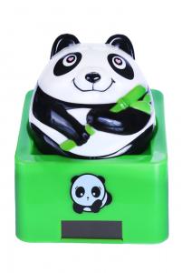 Solar Maneki panda, cute lucky wagging panda 10cm
