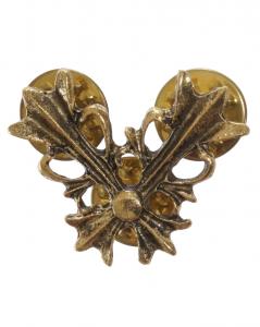 Elegant Gothic brass color collar clip pins X1