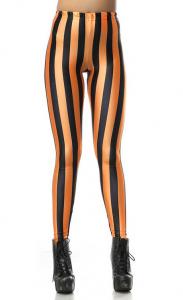 Orange and black stripes Leggings, halloween, circus