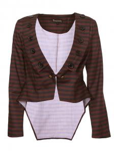 Black and brown stripes jacket, tailpie, steampunk