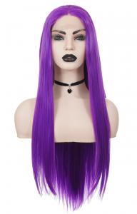 Long Straight Electric Purple Hair Wig 70cm, Cosplay