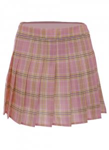 Pink plaid pleated skirt, Japanese korean fashion egirl schoolgirl
