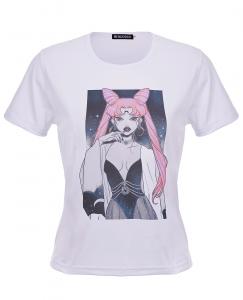 Chibiusa elegant witch version, white short-sleeved t-shirt, manga anime