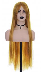 Yellow blonde long straight wig 80cm, Cosplay