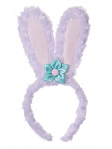 White bunny rabbit ear headband with flower, kawaii cute lolita