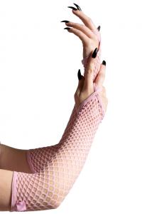 Pastel Pink Possess Me Fishnet Gloves, KILLSTAR, kawaii witch