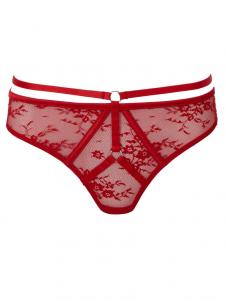 Culotte dentelle rouge  sangles, Deadly Attraction KILLSTAR lingerie sexy gothique