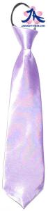 Cravate courte  fermeture violette claire